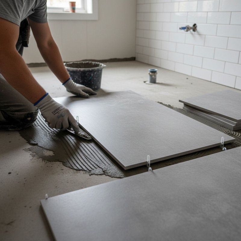 Travertine Floor Installation